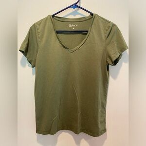 Quince Modal V-neck Tee, size medium